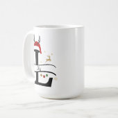 Christmas Letter L Alphabet  Koffiemok (Voorkant links)