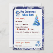 Christmas Letter to Santa Winter Wonderland  Kaart (Voorkant)