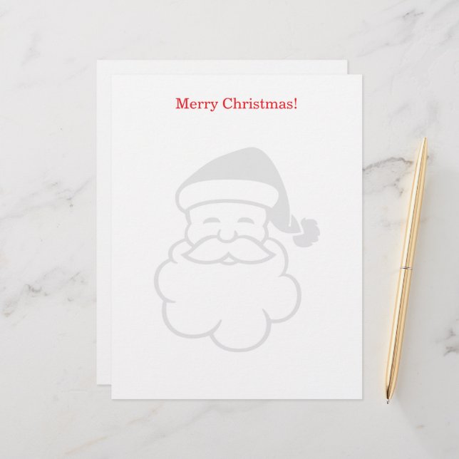 Christmas letterhead with Santa Claus watermark Briefhoofd (Voorkant / Achterkant in situ)