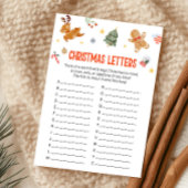 Christmas Letters Game Feestdagenkaart