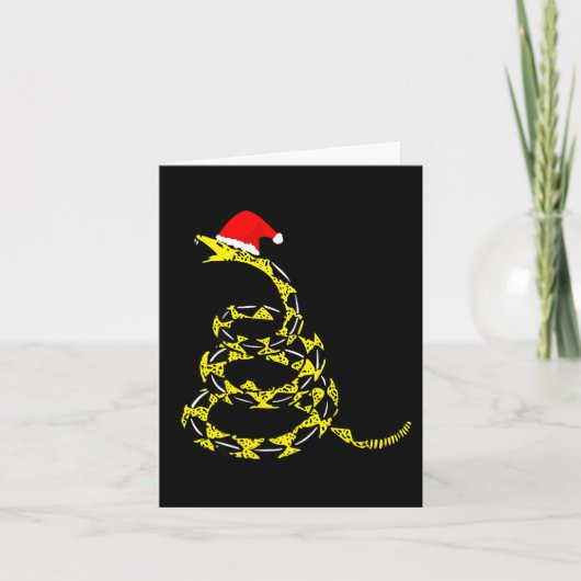 Christmas Libertarian Gadsden Don't Tread Snake  Kaart (Voorkant)