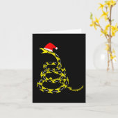 Christmas Libertarian Gadsden Don't Tread Snake  Kaart (Gele Bloem)