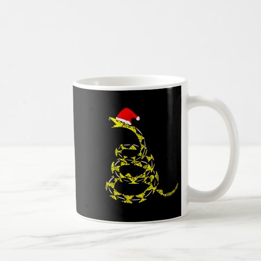 Christmas Libertarian Gadsden Don't Tread Snake  Koffiemok (Rechts)