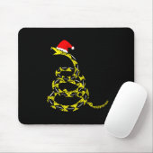 Christmas Libertarian Gadsden Don't Tread Snake  Muismat (Met muis)