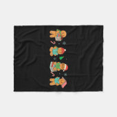 Christmas Library Gingerbread Man Books Lover Book Fleece Deken (Voorkant (Horizontaal))