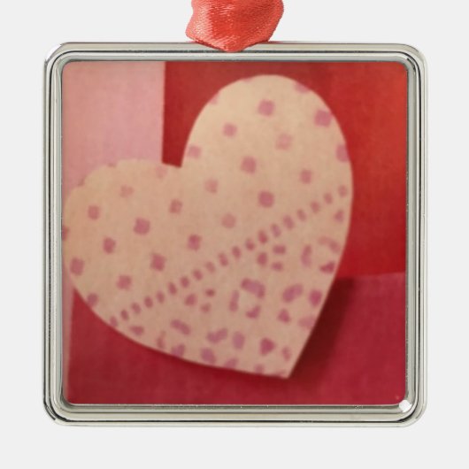 "CHRISTMAS LIEFT MET HEART** VALENTIJN ORNAMENT (Voorkant)