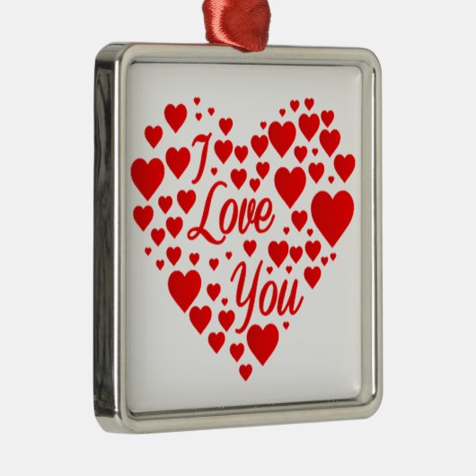 "CHRISTMAS LIEFT MET HEART** VALENTIJN ORNAMENT (Rechts)