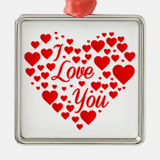"CHRISTMAS LIEFT MET HEART** VALENTIJN ORNAMENT (Voorkant)