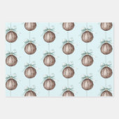 Christmas Light Blue Snowflakes Deer Coconut   Inpakpapier Vel (Voorkant 2)