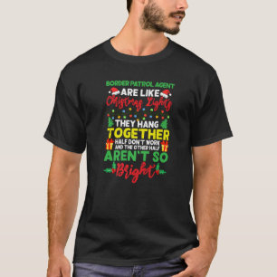 Christmas Light Border Patrol Agent Kerstvakantie  T-shirt