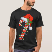 Christmas Light Candy Cane Santa Xmas Kids Toddler T-shirt (Voorkant)