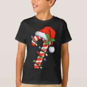 Christmas Light Candy Cane Santa Xmas Kids Toddler T-shirt (Voorkant)
