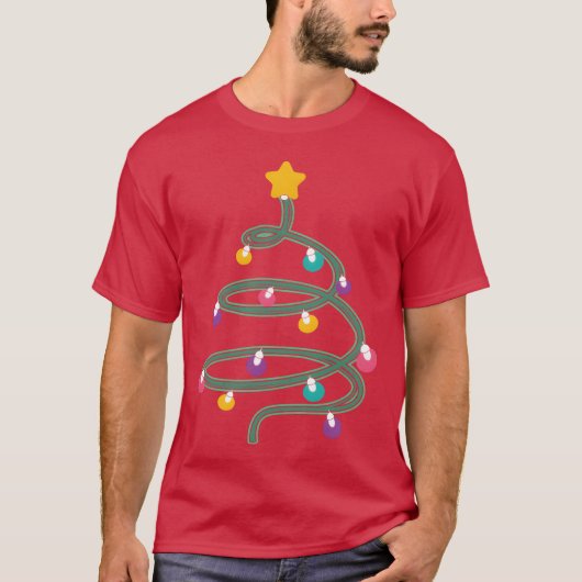 Christmas Light Christmasree family T-shirt (Voorkant)