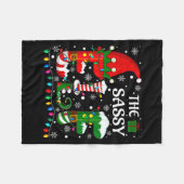 Christmas Light Family Matching Pajamas Sy Elf Xma Fleece Deken (Voorkant (Horizontaal))