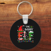 Christmas Light Family Matching Pajamas Sy Elf Xma Sleutelhanger (Voorkant)