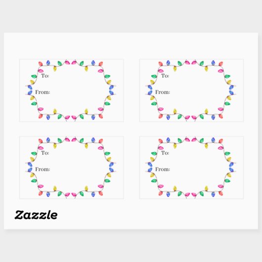 Christmas Light Gift Sticker (Vel)