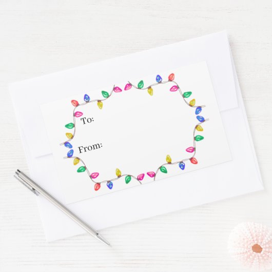 Christmas Light Gift Sticker (Envelop)