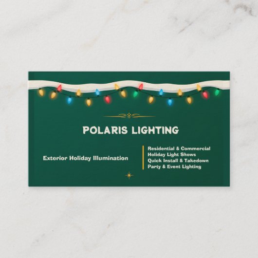 🧑🏼‍🎄 Christmas Light Installation QR Visitekaartje (Voorkant)