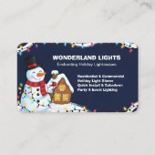 🎄 Christmas Light Installation QR Visitekaartje (Voorkant)