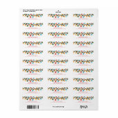 Christmas Light Ornamenten Retour Adreslabels Etiket (Full Sheet)