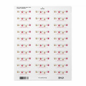 Christmas Light Ornamenten Retour Adreslabels Etiket (Full Sheet)