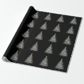 Christmas Light Tree Holiday Cadeaupapier (Uitgerold)