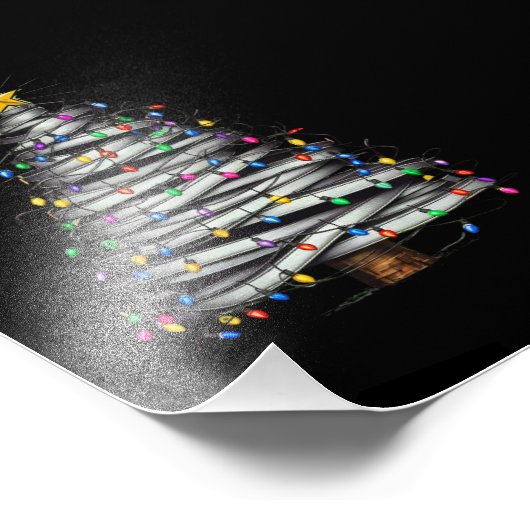 Christmas Light Tree Holiday Foto Afdruk (Hoek)