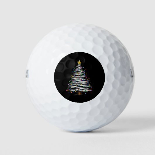 Christmas Light Tree Holiday Golfballen (Voorkant)