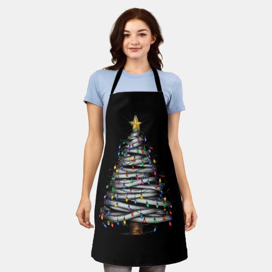 Christmas Light Tree Holiday Schort (Gedragen)