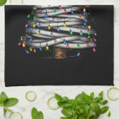 Christmas Light Tree Holiday Theedoek (Gevouwen)