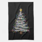 Christmas Light Tree Holiday Theedoek (Verticaal)