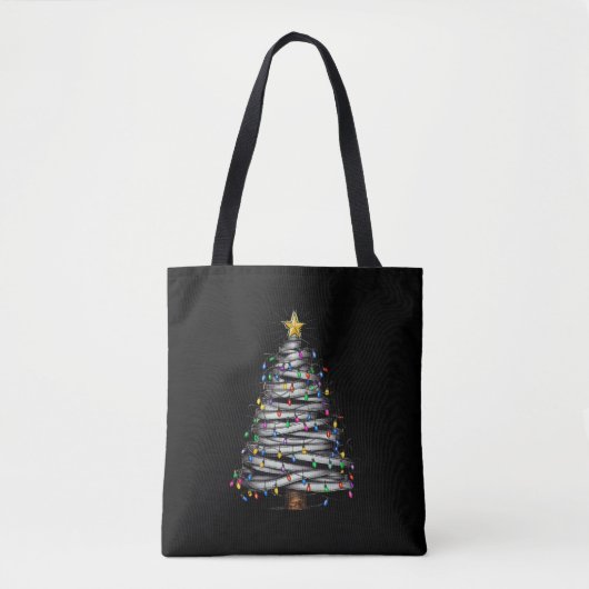 Christmas Light Tree Holiday Tote Bag (Voorkant)