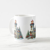 Christmas Lighthouse Coffee Mok (Voorkant links)