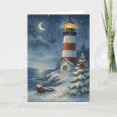 Christmas Lighthouse Kaart (Voorkant)