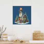 Christmas Lighthouse Poster (Keuken)