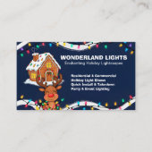 🎅🏼Christmas Lighting QR Vcard Visitekaartje (Voorkant)