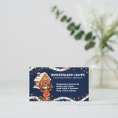 🎅🏼Christmas Lighting QR Vcard Visitekaartje (Staand voorkant)