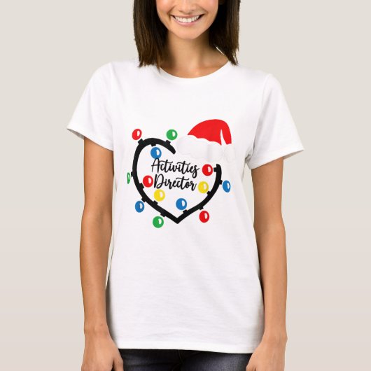 Christmas Lights Activities Director Nurse Costume T-shirt (Voorkant)