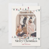 Christmas Lights Arch 4 Foto van de Marine van Ker Feestdagenkaart (Voorkant)