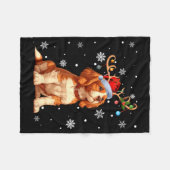 Christmas Lights Cavalier King Charles Spaniel Xma Fleece Deken (Voorkant (Horizontaal))