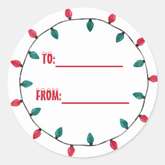 Christmas Lights Christmas  Ronde Sticker