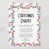 Christmas Lights Colored Holiday Party Kaart (Voorkant / Achterkant)