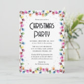 Christmas Lights Colored Holiday Party Kaart (Staand voorkant)