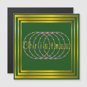 Christmas Lights Design op groen met goud (Voorkant / Achterkant)