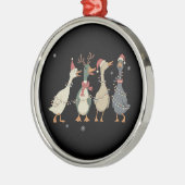 Christmas Lights Ducks Funny Animals Farm Lover  Metalen Ornament (Links)