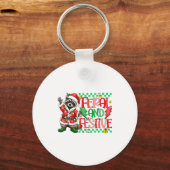 Christmas Lights Feral But Festive Funny Raccoon S Sleutelhanger (Voorkant)