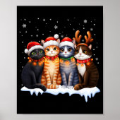 Christmas Lights For Cat Lovers Xmas  Poster (Voorkant)