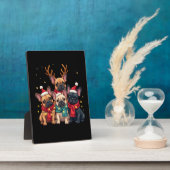 Christmas Lights French Bulldogs Xmas Frenchie Dog Fotoplaat (Zijkant)