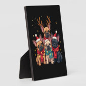 Christmas Lights French Bulldogs Xmas Frenchie Dog Fotoplaat (Zijkant)