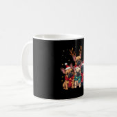 Christmas Lights French Bulldogs Xmas Frenchie Dog Koffiemok (Voorkant links)